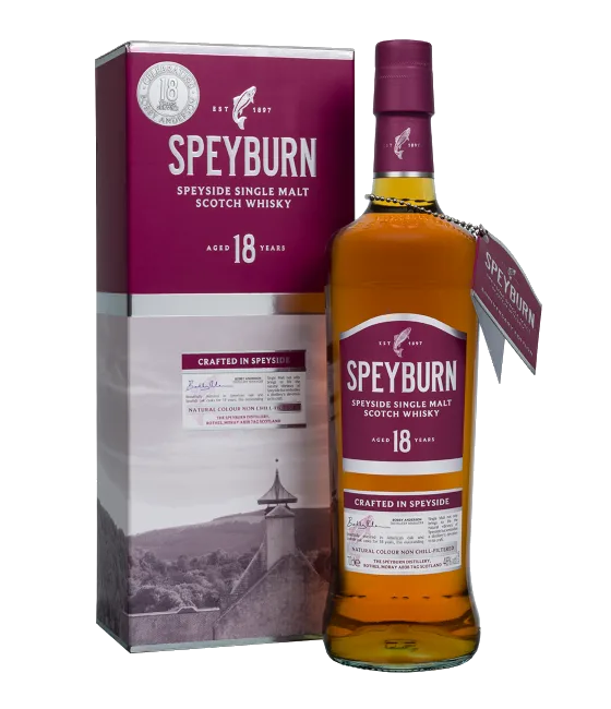 Speyburn 18 Years Old Speyside Single Malt Whisky, fles bij slijterij t Bockje in Bathmen