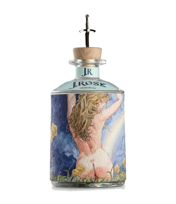 J.Rose London Dry Artisan Gin #4, fles bij slijterij t Bockje in Bathmen