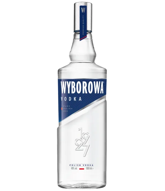 Wyborowa Wodka, fles bij slijterij t Bockje in Bathmen
