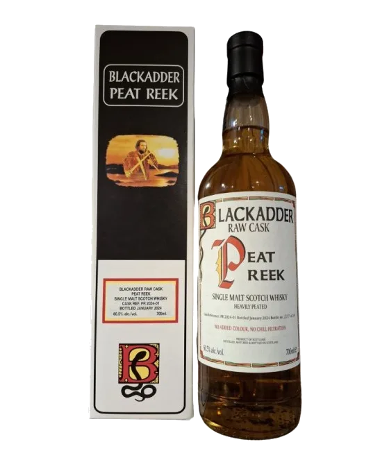 Blackadder Rawcask Peat Reek Heavily Peated, fles bij slijterij t Bockje in Bathmen