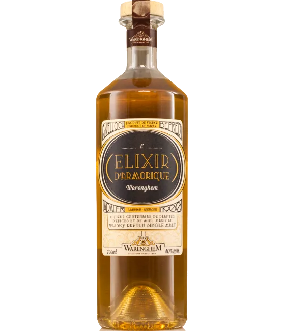 Elixir d'Armorique, fles bij slijterij t Bockje in Bathmen