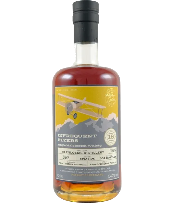 Infrequent Flyers Glenlossie 16 Years Old 2009, fles bij slijterij t Bockje in Bathmen