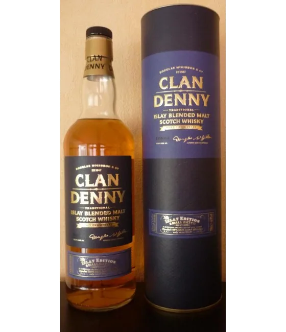Clan Denny Traditional Islay Blended Malt, fles bij slijterij t Bockje in Bathmen
