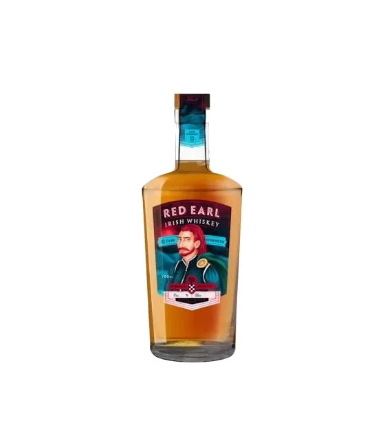 Red Earl Irish Whiskey, fles bij slijterij t Bockje in Bathmen