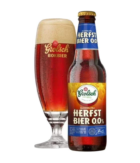 Grolsch Herfstbier 0.0, fles bij slijterij t Bockje in Bathmen