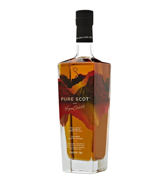 Pure Scot Virgin Oak Blended Scotch Whisky, fles bij slijterij t Bockje in Bathmen