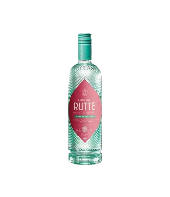 Rutte Orange Rose Gin, fles bij slijterij t Bockje in Bathmen