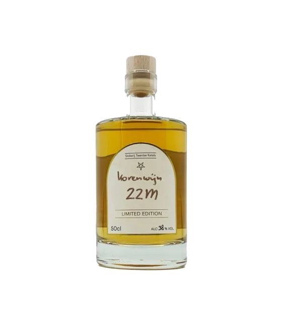 Twentse Ketels Korenwijn 22M, fles bij slijterij t Bockje in Bathmen