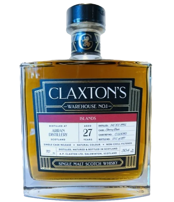 Claxton’s Warehouse No.1 27 Years Old Arran, fles bij slijterij t Bockje in Bathmen