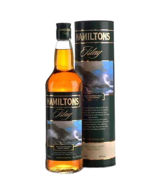 Hamiltons Islay Blended Malt Scotch Whisky, fles bij slijterij t Bockje in Bathmen