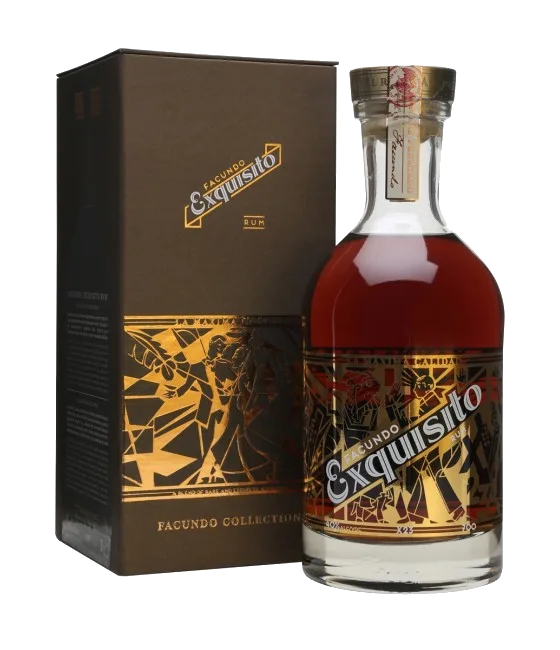 Bacardi Facundo Exquisito Rum, fles bij slijterij t Bockje in Bathmen