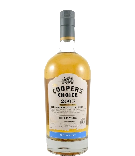 Cooper’s Choice 15 Years Old Williamson 2005, fles bij slijterij t Bockje in Bathmen