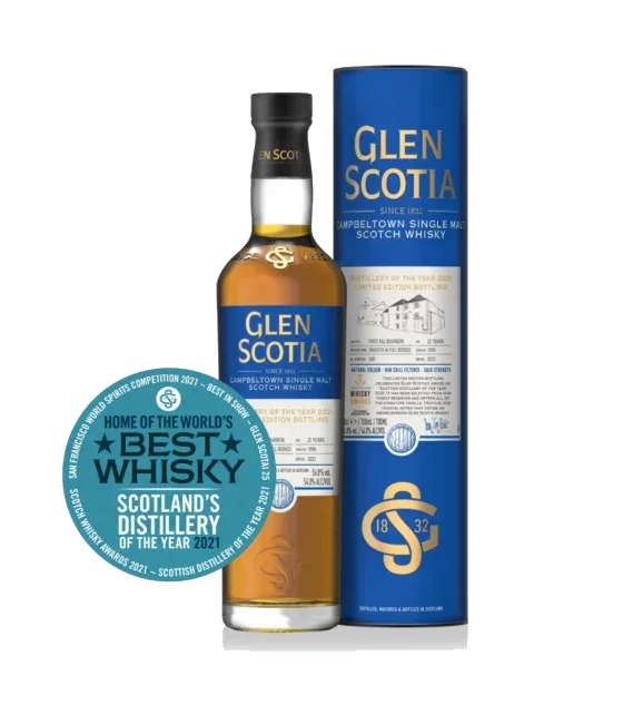 Glen Scotia 22 Years Old Distillery Of The Year Botteling 2022, fles bij slijterij t Bockje in Bathmen
