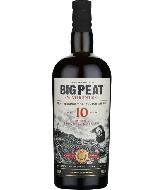 Big Peat 10YO French Red Wine Casks, fles bij slijterij t Bockje in Bathmen