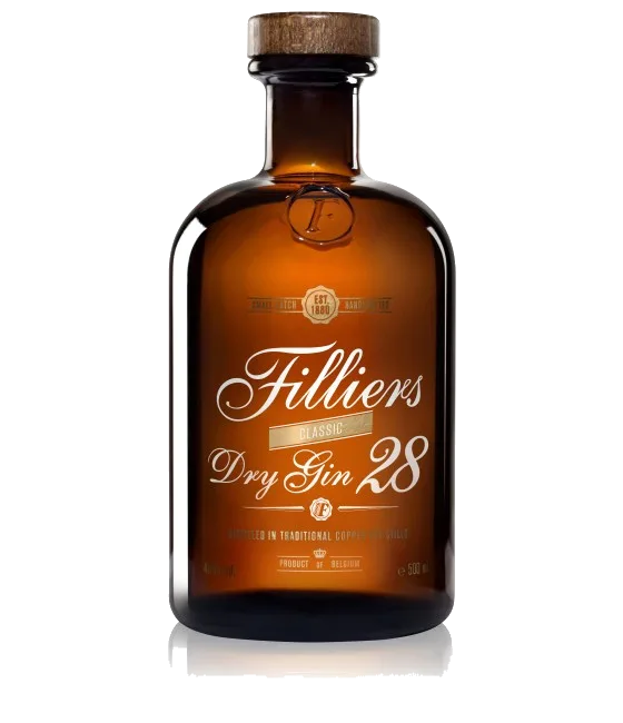 Filliers Dry Gin 28, fles bij slijterij t Bockje in Bathmen