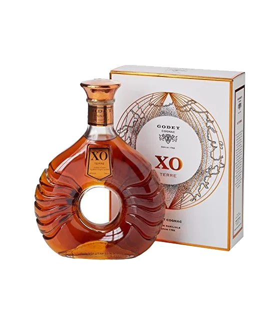 Godet XO Terre, fles bij slijterij t Bockje in Bathmen