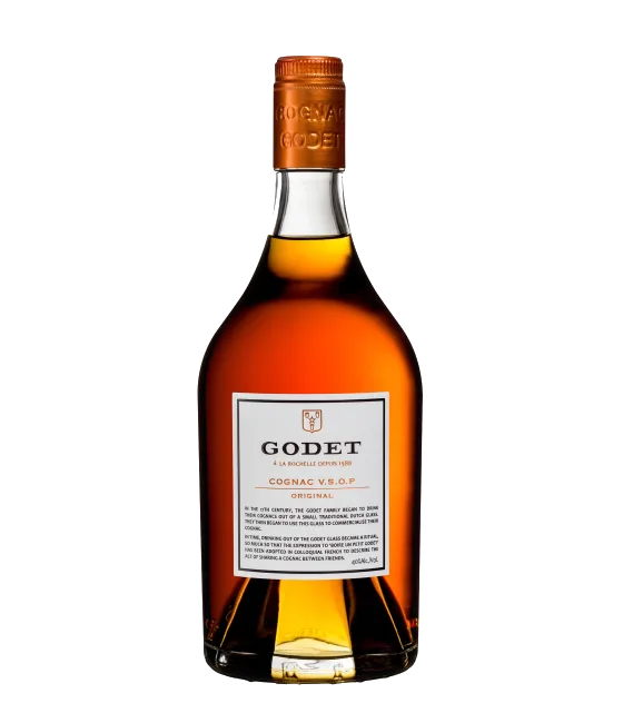 Godet Cognac VSOP Original, fles bij slijterij t Bockje in Bathmen