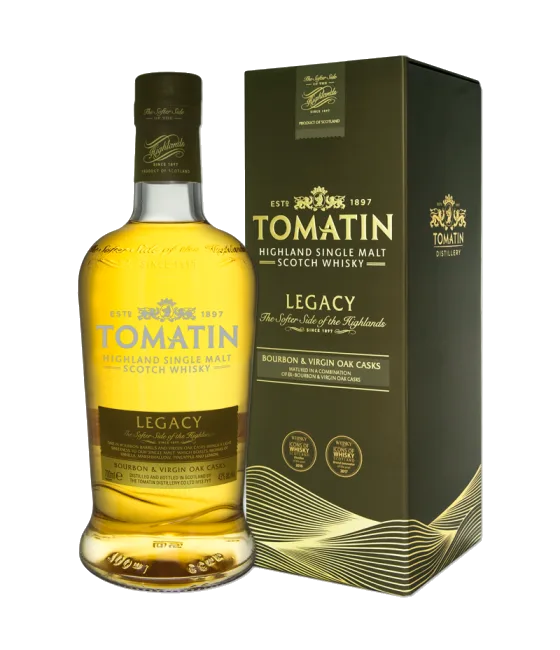 Tomatin Legacy Highland Single Malt Whisky, fles bij slijterij t Bockje in Bathmen
