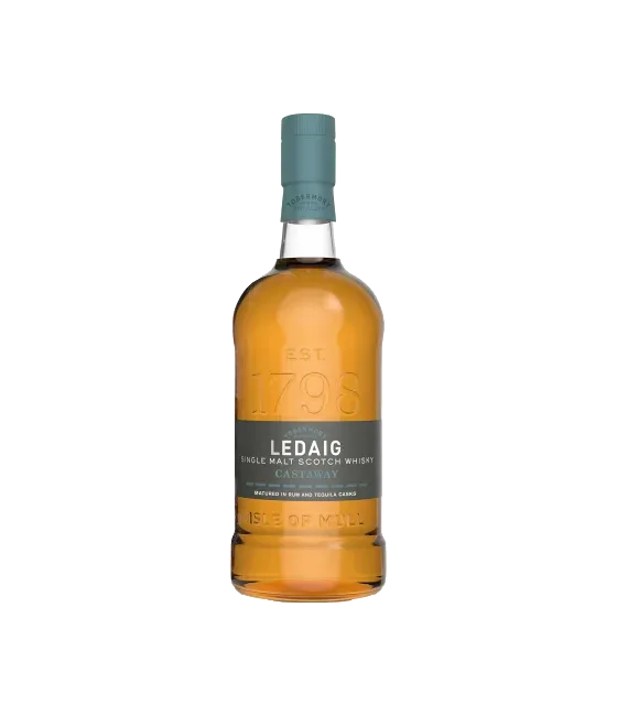 Ledaig Castaway, fles bij slijterij t Bockje in Bathmen