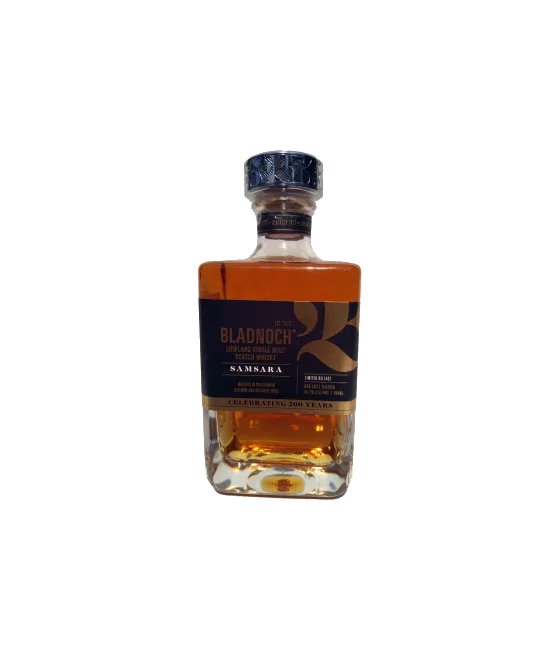 Bladnoch Samsara Lowland Single Malt Whisky, fles bij slijterij t Bockje in Bathmen