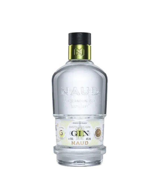 Naud Distilled Gin, fles bij slijterij t Bockje in Bathmen