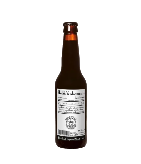 Brouwerij de Molen Hel & Verdoemenis Hazelnoot, fles bij slijterij t Bockje in Bathmen
