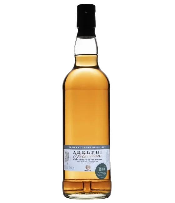 Adelphi Selection Knockdhu 18 Years Old 2007 #13818, fles bij slijterij t Bockje in Bathmen