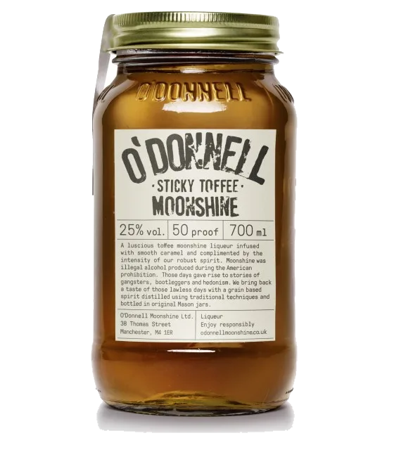 O’Donnell Moonshine Sticky Toffee, fles bij slijterij t Bockje in Bathmen