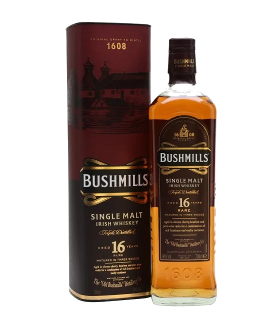 Bushmills 16 Years Old, fles bij slijterij t Bockje in Bathmen