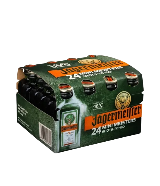 Jagermeister mini 2cl. doos 24 stuks, fles bij slijterij t Bockje in Bathmen