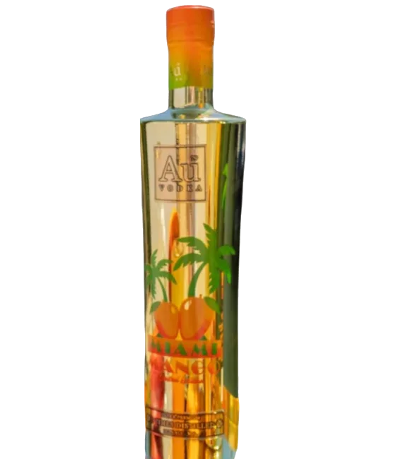 Au Vodka Miami Mango (Limited Edition), fles bij slijterij t Bockje in Bathmen
