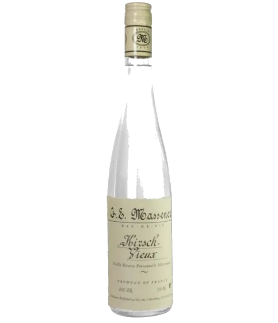 Massenez Kirsch Vieux Eau de Vie, fles bij slijterij t Bockje in Bathmen
