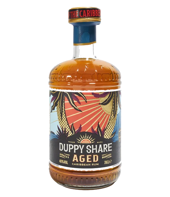 Duppy Share Aged Caribbean Rum, fles bij slijterij t Bockje in Bathmen