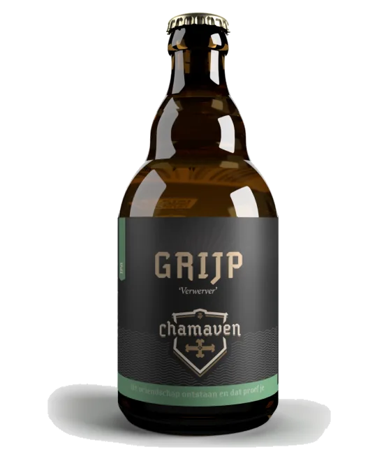 Brouwerij Chamaven Grijp IPA, fles bij slijterij t Bockje in Bathmen
