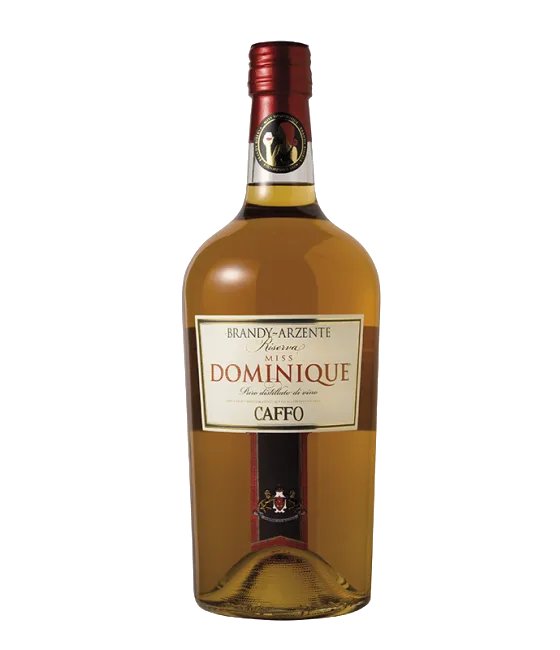 Caffo Miss Dominique Brandy Arzente Riserva, fles bij slijterij t Bockje in Bathmen