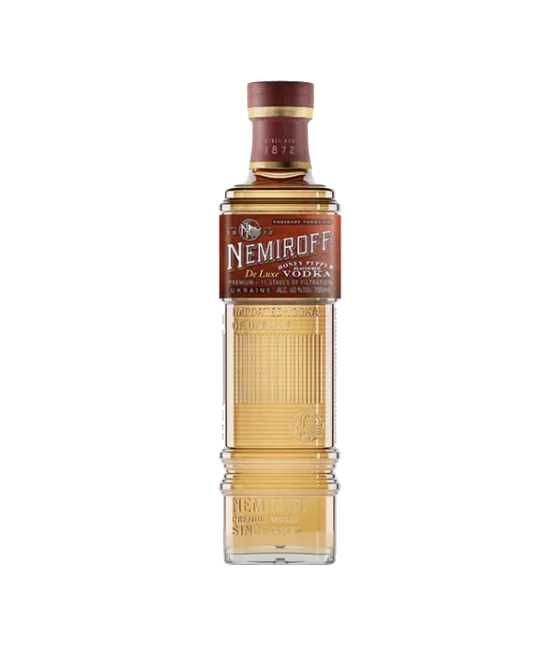 Nemiroff Vodka Honey Pepper, fles bij slijterij t Bockje in Bathmen