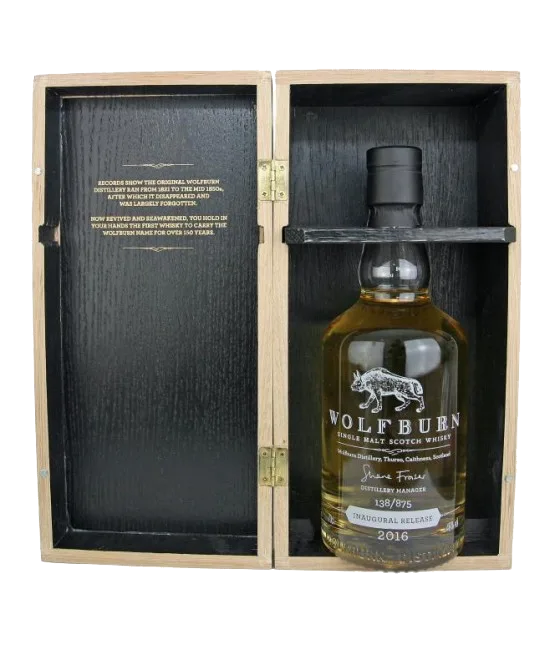 Wolfburn Inaugural Release, fles bij slijterij t Bockje in Bathmen