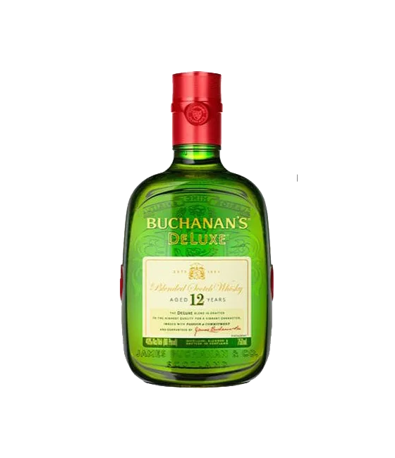 Buchanan’s De Luxe 12 Years Old, fles bij slijterij t Bockje in Bathmen
