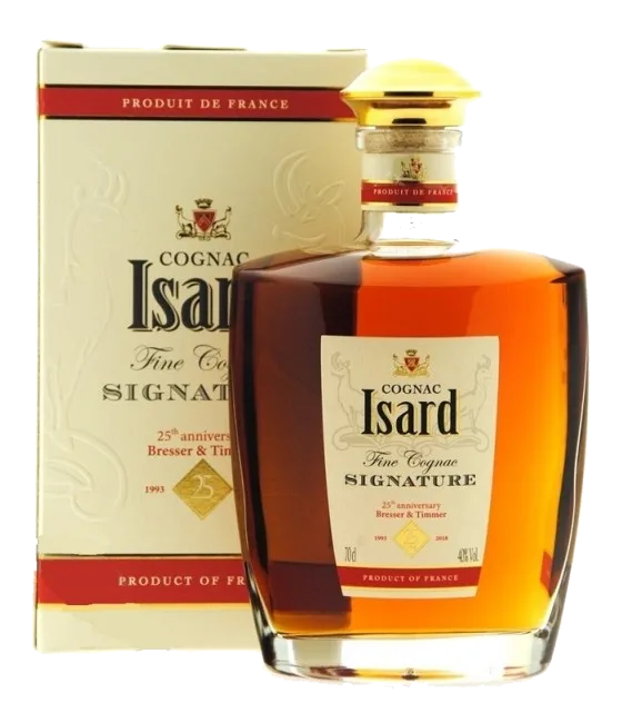 Isard Fine Signature Bresser & Timmer 25 jarig jubileum, fles bij slijterij t Bockje in Bathmen
