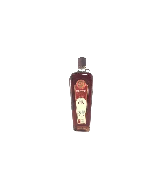 Rutte Sloe Gin, fles bij slijterij t Bockje in Bathmen