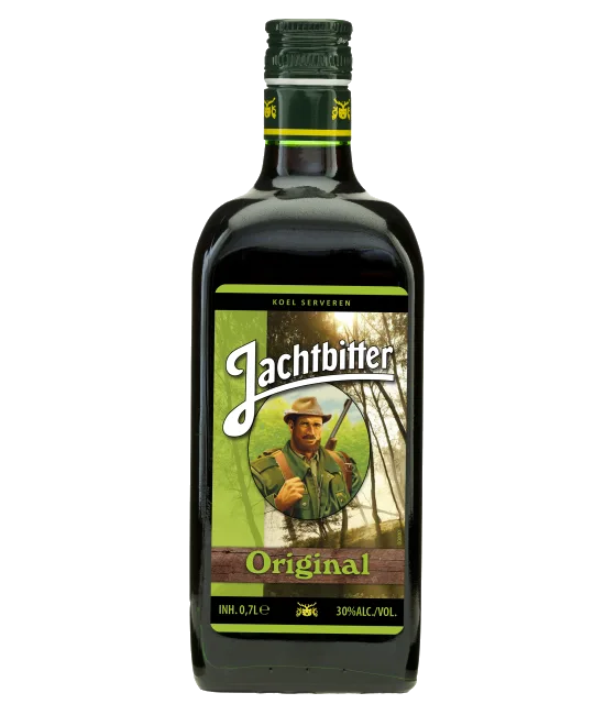 Jachtbitter 70 cl, fles bij slijterij t Bockje in Bathmen