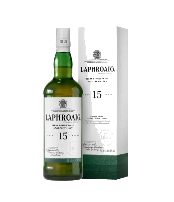 Laphroaig 15 Years Old, fles bij slijterij t Bockje in Bathmen