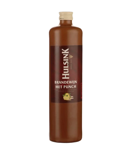 Hulsink punch met brandewijn, fles bij slijterij t Bockje in Bathmen