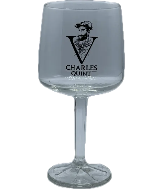 Charles Quint glas 50cl, fles bij slijterij t Bockje in Bathmen