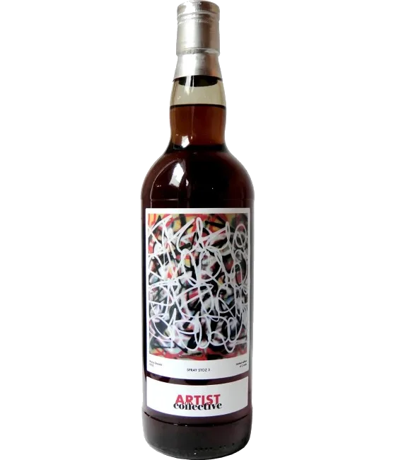 Artist Collective Benrinnes 11 Years, fles bij slijterij t Bockje in Bathmen