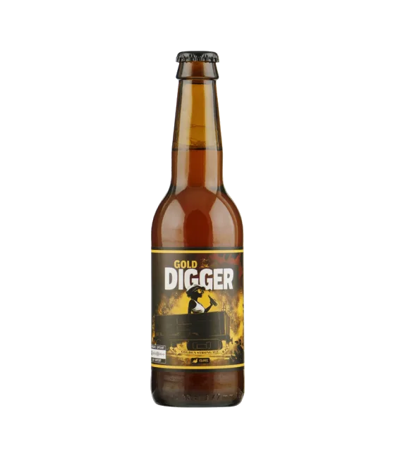 Brouwerij Fusie Golden Digger, fles bij slijterij t Bockje in Bathmen