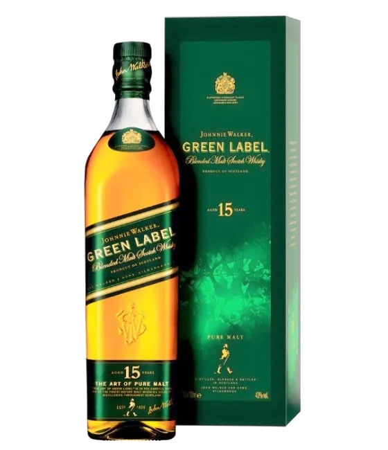 Johnnie Walker Green Label, fles bij slijterij t Bockje in Bathmen