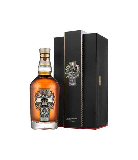Chivas Regal 25 Years Old, fles bij slijterij t Bockje in Bathmen