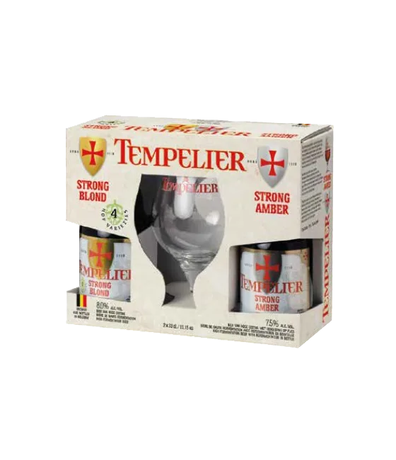 Tempelier Geschenkverpakking 2x33cl met Glas, fles bij slijterij t Bockje in Bathmen