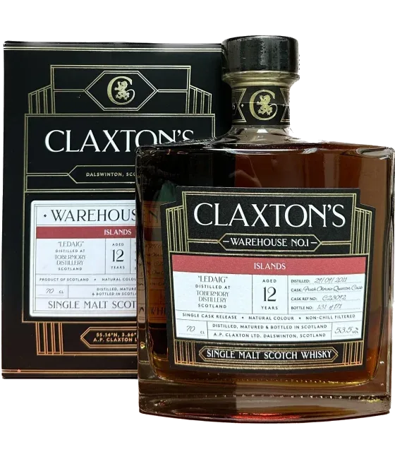 Claxton’s Warehouse No.1 Ledaig 2011 12 Years Old, fles bij slijterij t Bockje in Bathmen